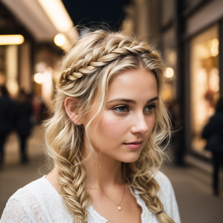 A person with braided hair